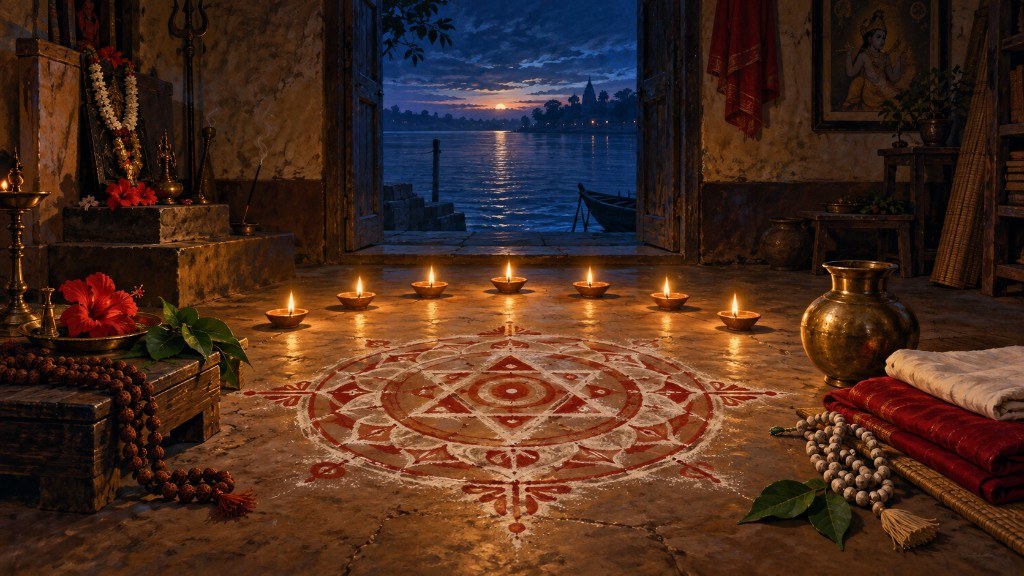 A yantra room’s glow. Still made for this edition.