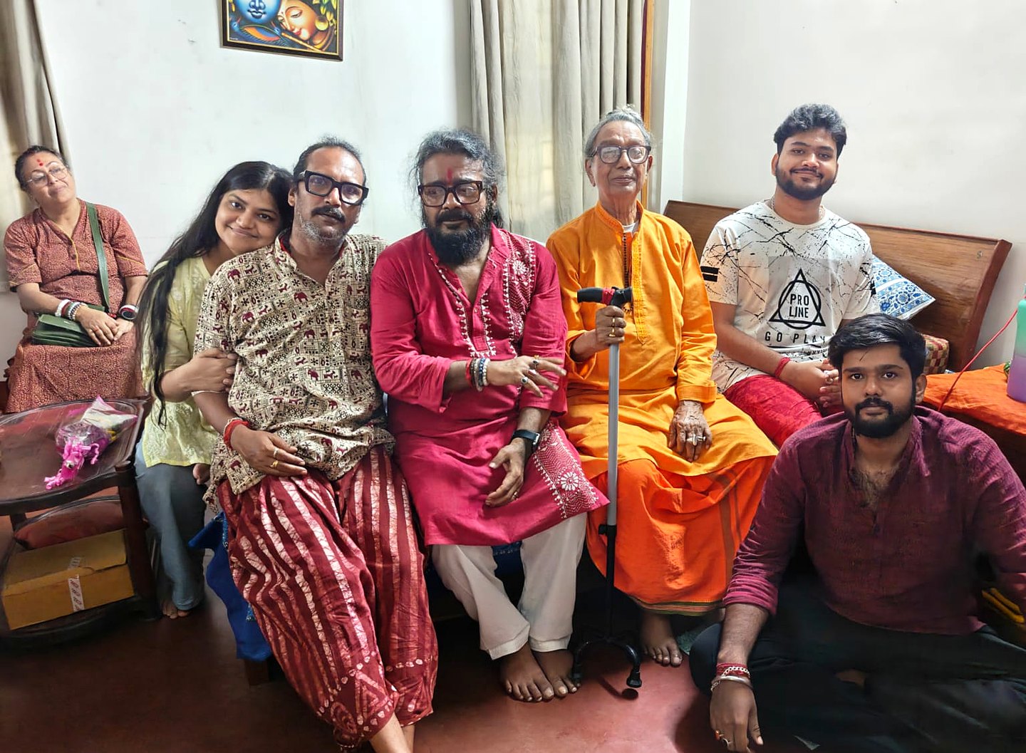A small gathering with Padma Shri Purna Das Baul and Sri Meenananda Tirthanath.